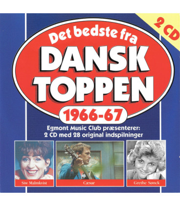 Det Bedste Fra Dansktoppen 1966-67 - 2 CD - BRUGT