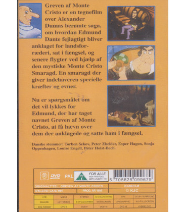 Greven Af Monte Cristo (Tegnefilm) - DVD - BRUGT