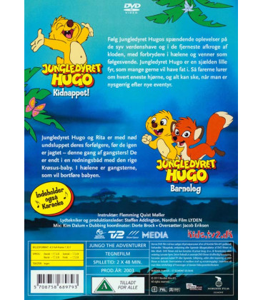 Jungledyret Hugo 1 & 2: Kidnappet! + Barneleg - 2 DVD - BRUGT