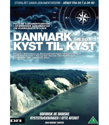 Danmark - Kyst til Kyst: Sæson 1 - 4 DVD - BRUGT