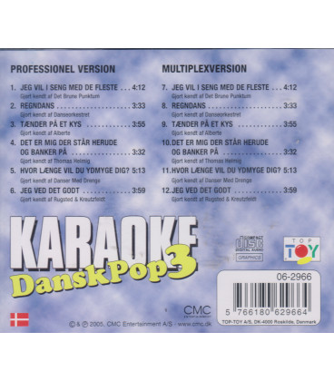 Karaoke - DanskPop 3 - CD - BRUGT