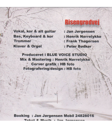 Jan Jørgensen - Risengrødvej - CD - NY - Papcover