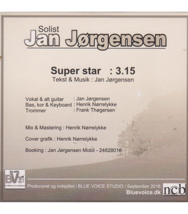 Jan Jørgensen - Super Star - CD - NY - Papcover