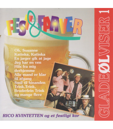 RICO KVINTETTEN - GLADE ØLVISER 1 - FEST & FARVER - CD - BRUGT