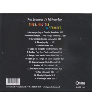 PETER ABRAHAMSEN & Bell Pepper Boys -Timer Minutter Sekunder - CD - BRUGT