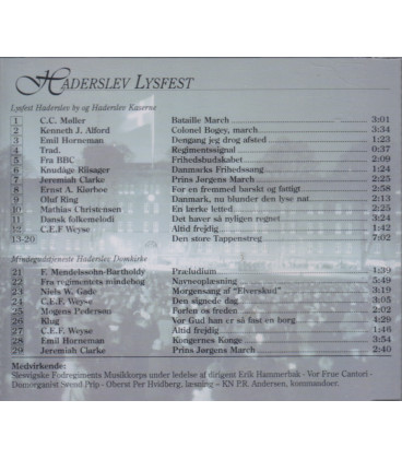 Slesvigske Fodregiments Musikkorps - Haderslev lysfest - CD - BRUGT
