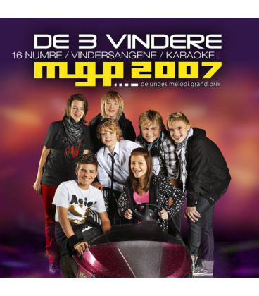 De 3 Vindere MGP 2007 - 16 Numre / Vindersangene / Karaoke DVD - CD - BRUGT