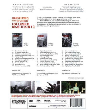 Danskernes egen historie: Livet under besættelsen 1-3 - 3 DVD - BRUGT