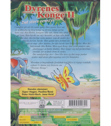 Dyrenes Konge 2 - Det store eventyr - DVD - NY