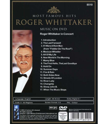Roger Whittaker: Most Famous Hits - DVD - BRUGT