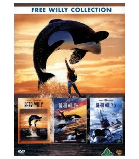 Befri Willy - Free Willy 1-3 - 3 DVD - BRUGT