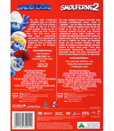 Smølferne 1 & 2 - 2 DVD - BRUGT