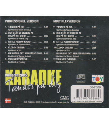 Karaoke - Vinderen 2005 - Tænder på dig - CD - BRUGT