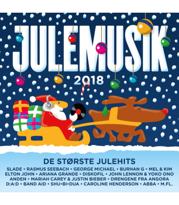 Julemusik 2018 : de største julehits - 2 CD - BRUGT