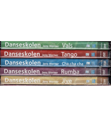Danseskolen -1-5 - Lær at danse med Jens Werner - 5 DVD - NY