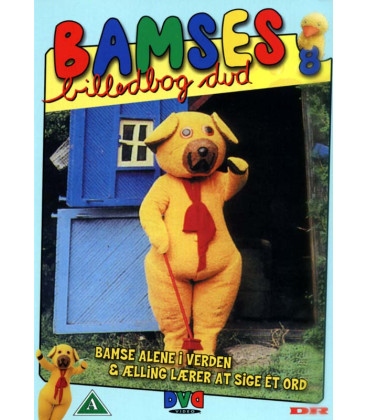 Bamses Billedbog 08 - Bamse Alene I Verden + Ælling Lærer At Sige Et Ord - DVD - BRUGT
