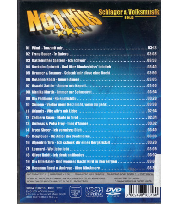 Schlager & Volksmusik Gold - No. 1 Hits - DVD - BRUGT