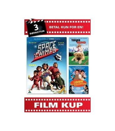 TILBUD DER VIL NOGET - Space Chimps + Tøser & Hund + Lillebror På Forbryderjagt -- 3 DVD - BRUGT