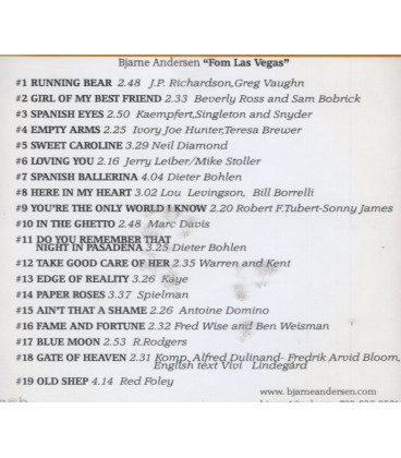 Bjarne Andersen - From Kas Vegas - CD - BRUGT