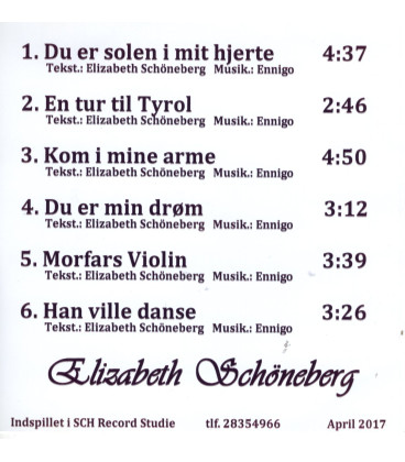 Elisabeth Schöneberg - Solen i mit hjerte - CD - BRUGT
