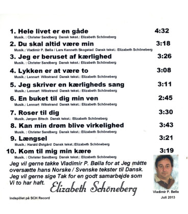 Elizabeth Schöneberg - Roser Lykke og Kærlighed - CD - BRUGT