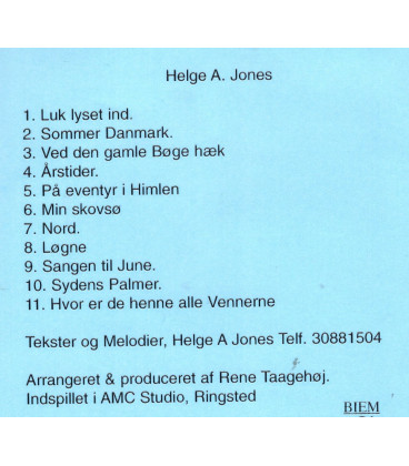 Helge A. Jones - Luk lyset ind - CD - BRUGT
