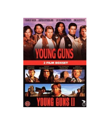 Young Guns 1 + 2  -  2  DVD - BRUGT