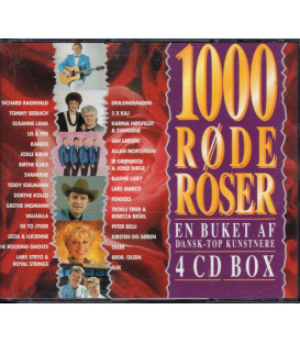 1000 Røde Roser (En Buket Af Dansk-Pop Kunstnere) - 4 CD - BRUGT
