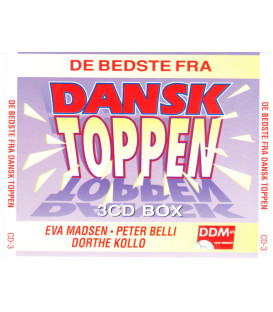 De Bedste Fra Dansk Toppen - Eva Madsen, Peter Belli, Dorthe Kollo  - 3 CD - BRUGT