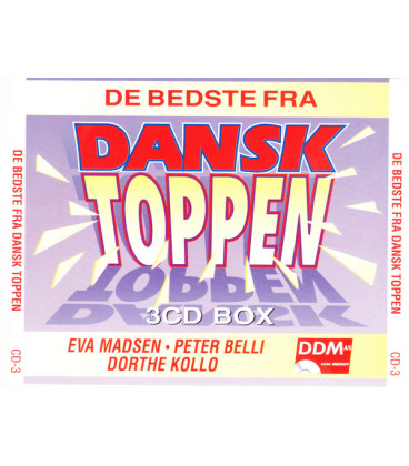 De Bedste Fra Dansk Toppen - Eva Madsen, Peter Belli, Dorthe Kollo  - 3 CD - BRUGT
