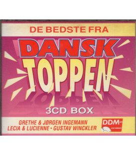 De Bedste Fra Dansk Toppen - Grethe & Jørgen Ingemann, Lecia & Lucienne - Gustav Winckler - 3 CD - BRUGT