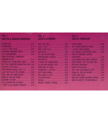 De Bedste Fra Dansk Toppen - Grethe & Jørgen Ingemann, Lecia & Lucienne - Gustav Winckler - 3 CD - BRUGT