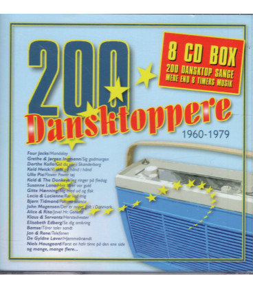 200 DANSKTOPPERE  1960-1979 - 8 CD