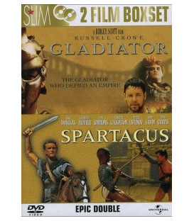 Gladiator + Spartacus - 2 DVD - BRUGT