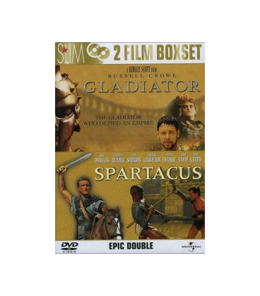 Gladiator + Spartacus - 2 DVD - BRUGT