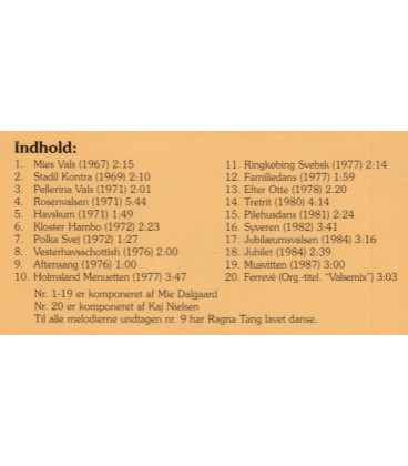 Folkedansemelodier fra Ringkøbingegnen 1967-1994 - CD - BRUGT