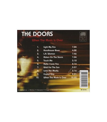 The Doors - When The Music Is Over - CD - NY