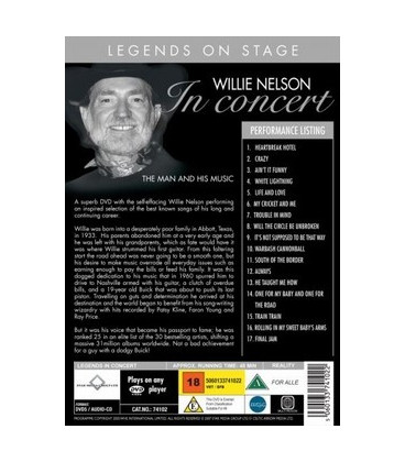 Willie Nelson In Concert  - DVD Musikvideo - NY