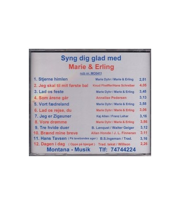 Marie & Erling - Syng dig glad - CD - NY